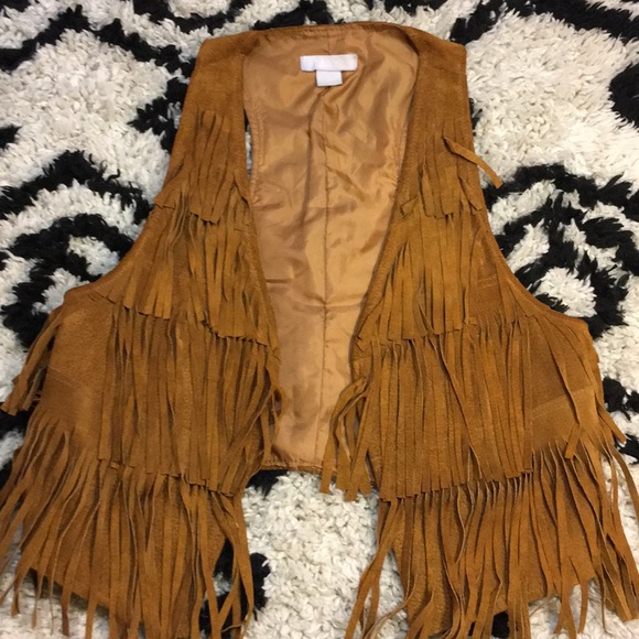 Max Love Jackets & Blazers - MAX LOVE Genuine Leather Fringe Vest